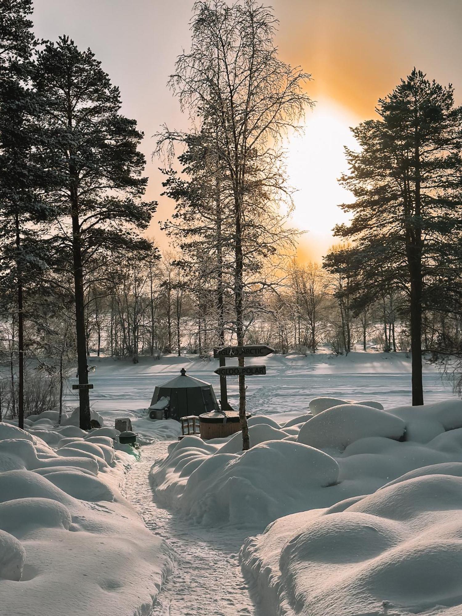 Aurora Igloo With Private Hot Tub By Invisible Forest Lodge Rovaniemi Exterior photo